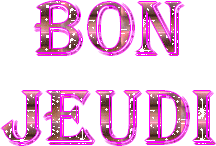 Gif animé Bon jeudi rose